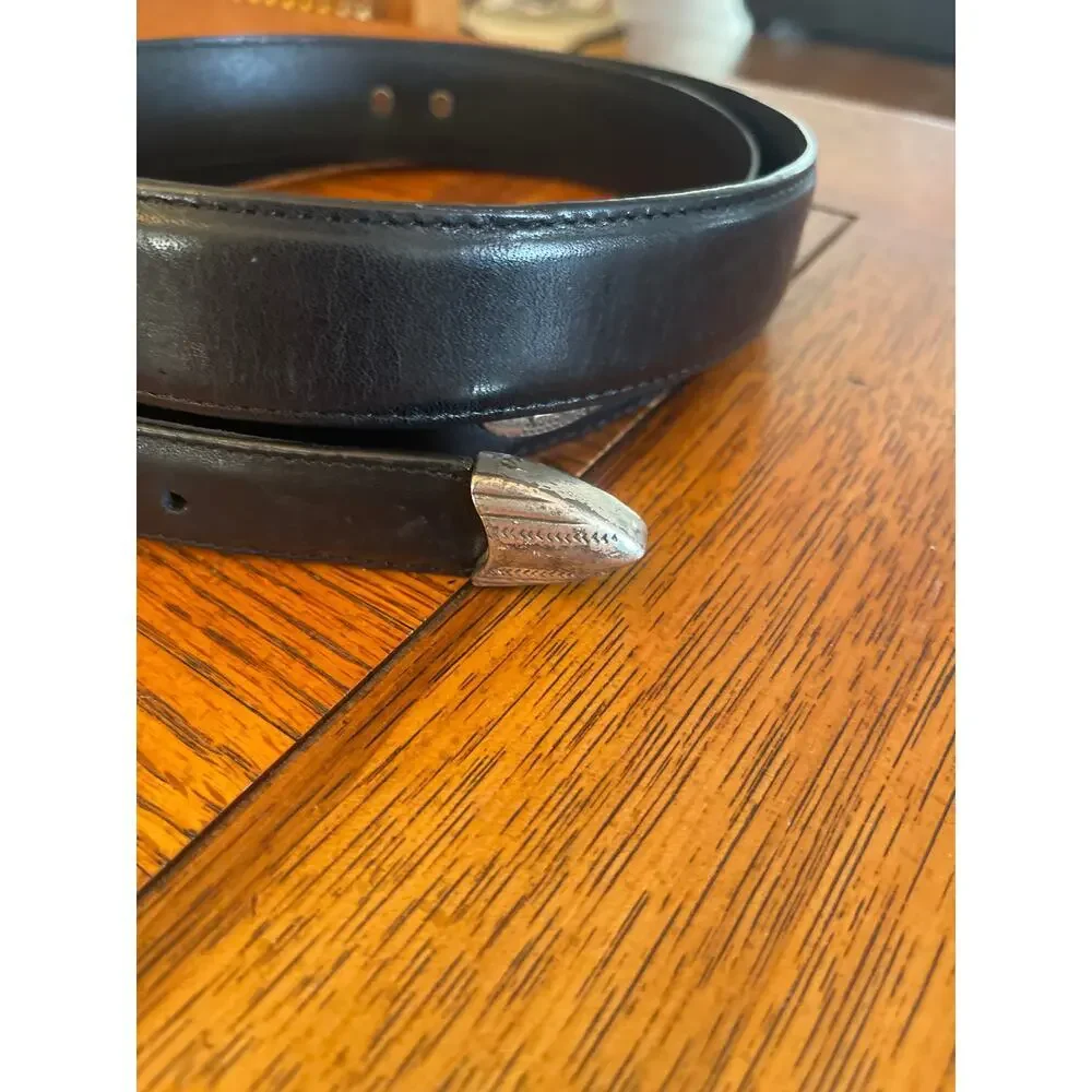 Black Leather Conch Golf belt size 41